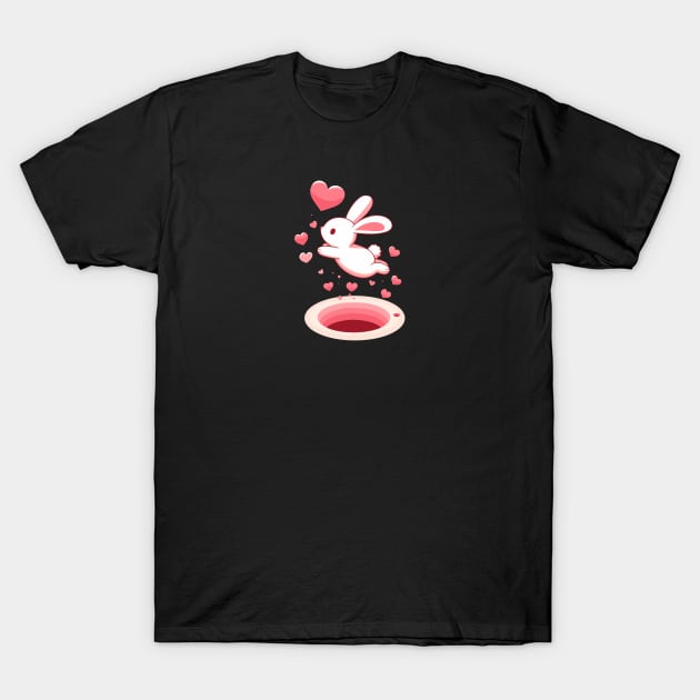 Rabbit Holes Valentine T-Shirt by FanArts